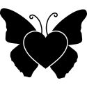 Сердце в виде бабочки