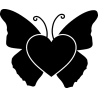 Сердце в виде бабочки
