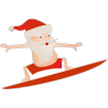 Санта Клаус серфер