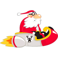 Санта Клаус на ракете