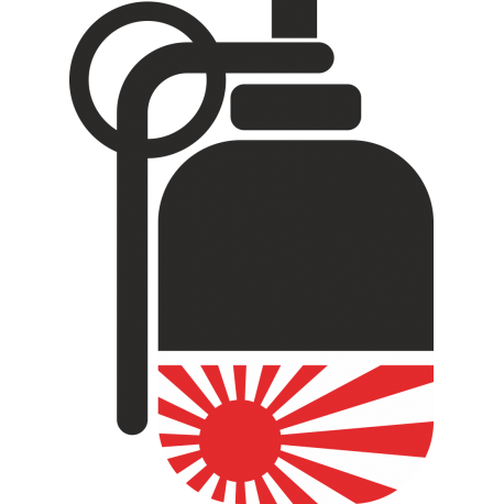 Hand Grenade JDM - Ручная граната с флагом императорского японского флота