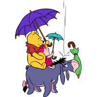 Винни-Пух с Пятачком едут на Иа из мультфильма "Новые приключения Винни-Пуха"