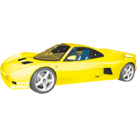 Желтый спортивный автомобиль