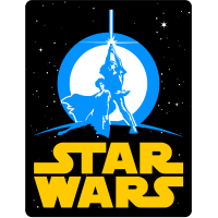 Юбилейный логотип Звездные Войны (Star Wars) Люк Скайуокер, Принцесса Лея (Luke Skywalker, Princess Leia)