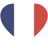 Сердце Флаг Франции (Французский Флаг в форме сердца)