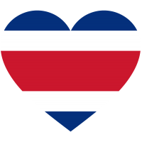 Сердце Флаг Коста-Рика (Костариканский Флаг в форме сердца)