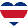 Сердце Флаг Коста-Рика (Костариканский Флаг в форме сердца)
