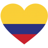 Сердце Флаг Колумбии (Колумбийский Флаг в форме сердца)