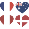 Набор Группа C (Сердца-Флаги Стран Участников Чемпионата Мира По Футболу 2018)