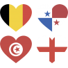 Набор Группа G (Сердца-Флаги Стран Участников Чемпионата Мира По Футболу 2018)