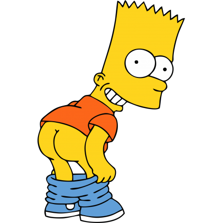 Временная переводная татуировка "Барт Симпсон со спущенными штанами&qu...